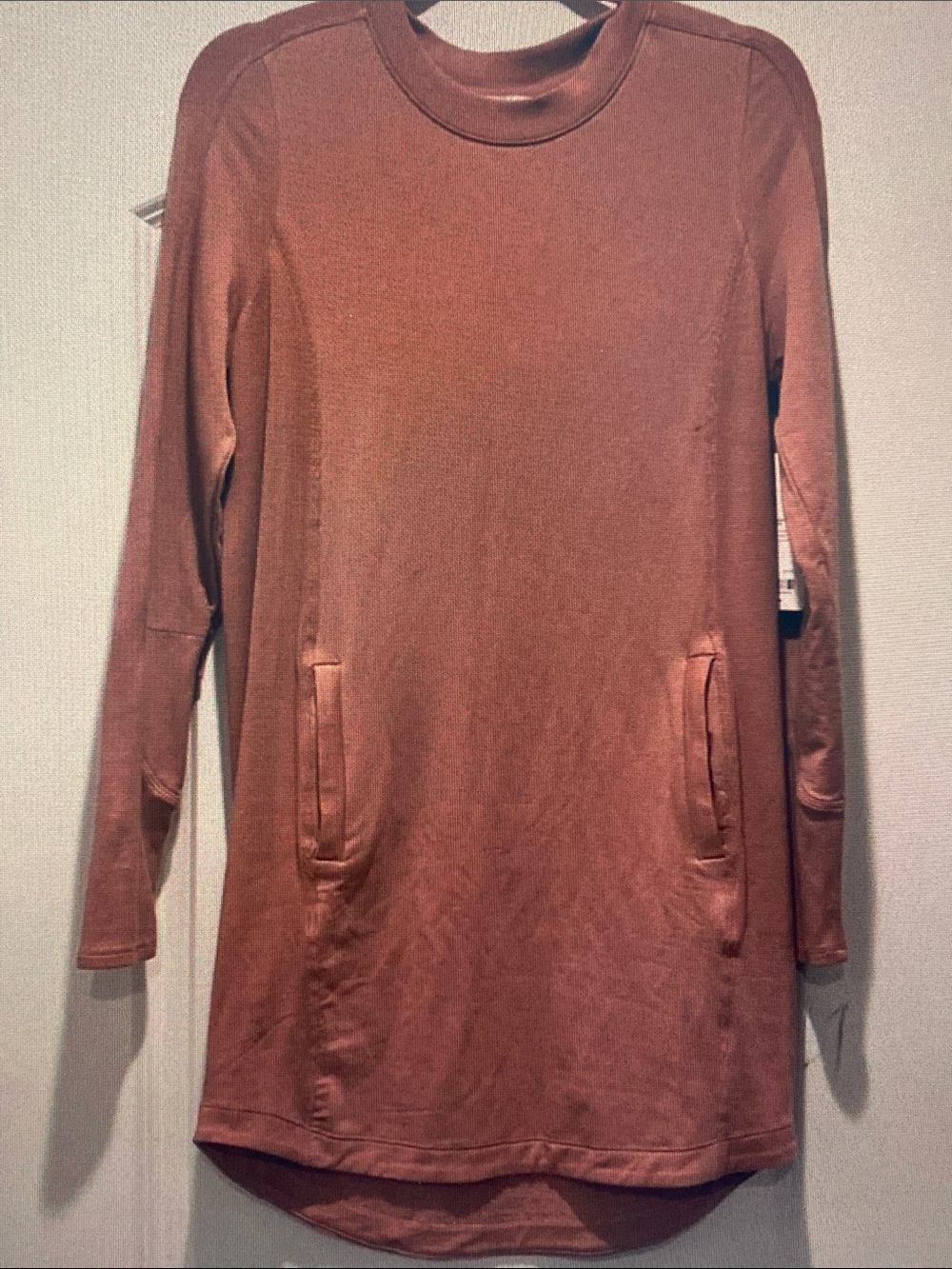 Athleta Long-Sleeve Tunic Dress in Clay